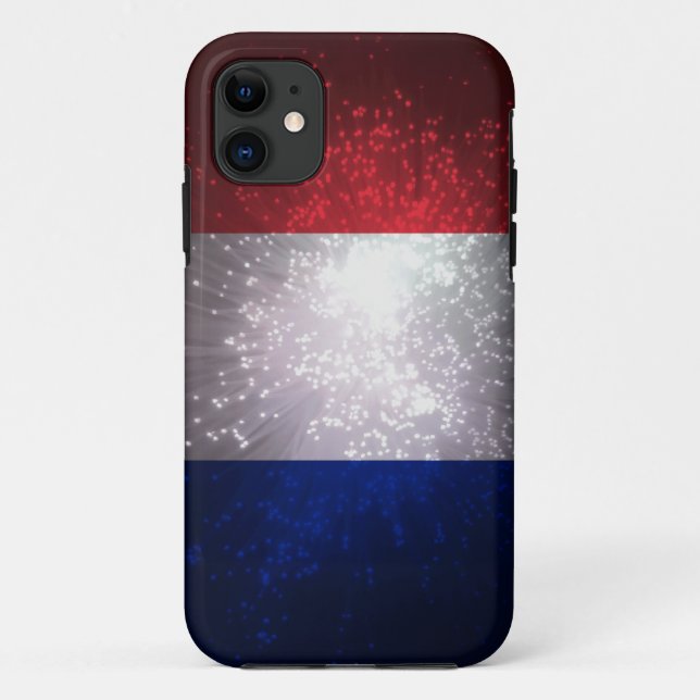 Funda De Case-Mate Para iPhone Bandera de Francia (Reverso)