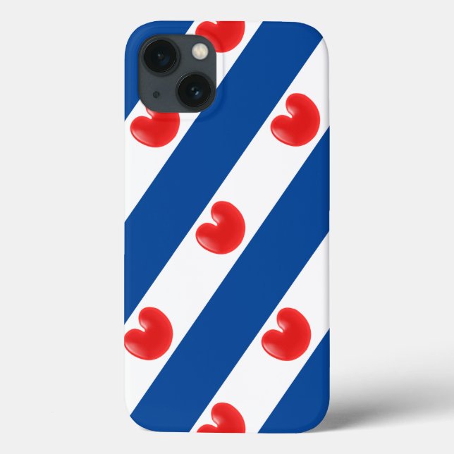 Funda De Case-Mate Para iPhone Bandera de Fryslân (Reverso)