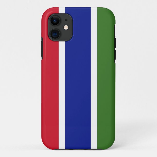 Funda De Case-Mate Para iPhone Bandera de Gambia (Reverso)