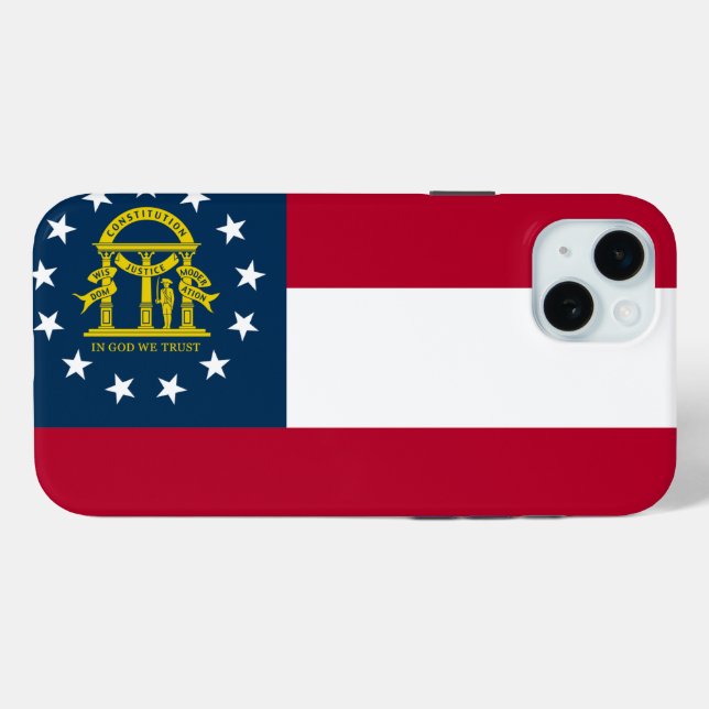 Funda De Case-Mate Para iPhone Bandera de Georgia (Reverso (Horizontal))