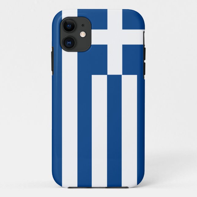 Funda De Case-Mate Para iPhone Bandera de Grecia (Reverso)