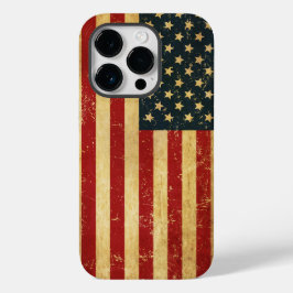 Funda Para iPhone 14 Pro De Case-Mate Bandera de Grunge Vintage de Estados Unidos