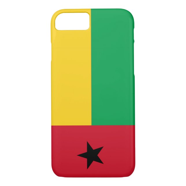 Funda De Case-Mate Para iPhone Bandera de Guinea Bissau (Reverso)