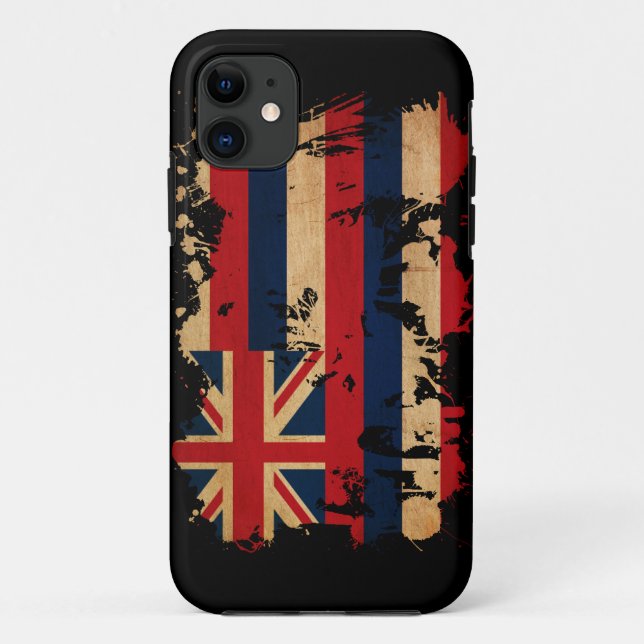 Funda De Case-Mate Para iPhone Bandera de Hawaii (Reverso)