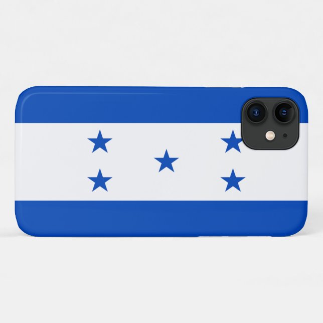 Funda De Case-Mate Para iPhone Bandera de Honduras (Reverso (horizontal))