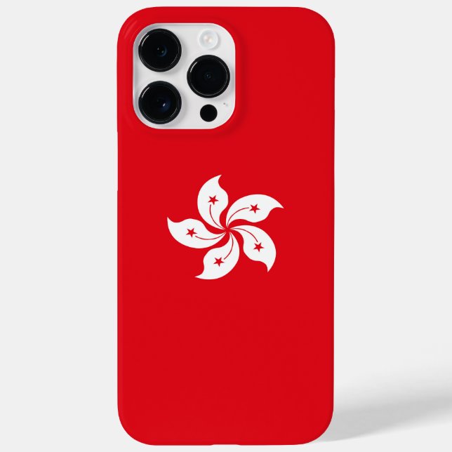 Funda De Case-Mate Para iPhone Bandera de Hong Kong (Reverso)