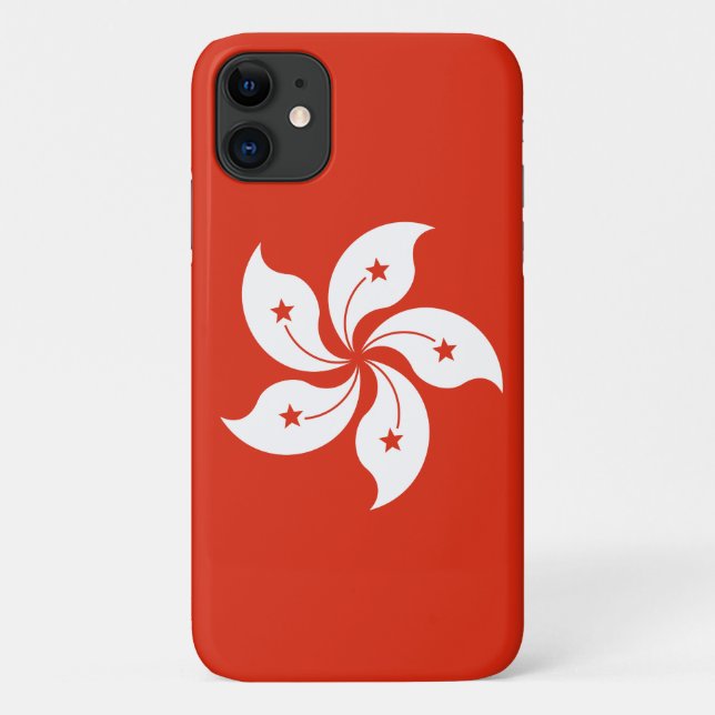 Funda De Case-Mate Para iPhone Bandera de Hong Kong (Reverso)