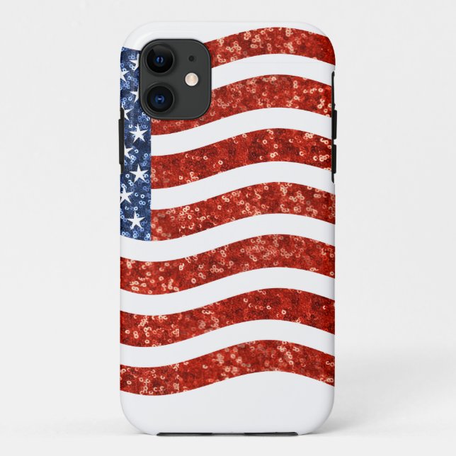 Funda De Case-Mate Para iPhone bandera de imitación de secuencia de impresión de  (Reverso)