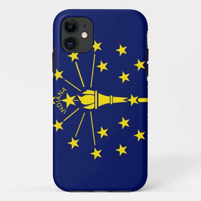 Funda De Case-Mate Para iPhone Bandera de Indiana (Reverso)