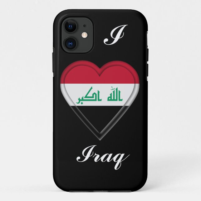 Funda De Case-Mate Para iPhone Bandera de Iraq (Reverso)