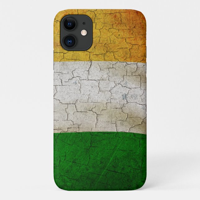 Funda De Case-Mate Para iPhone Bandera de Irlanda Grunge (Reverso)