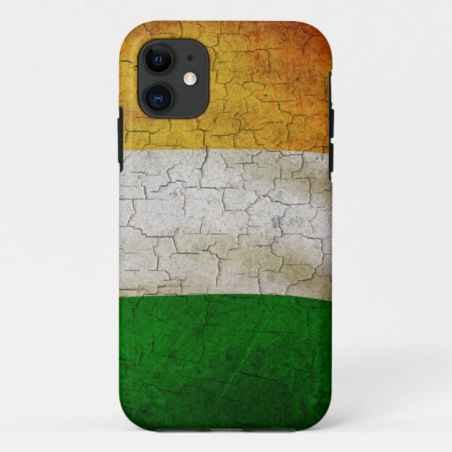 Funda De Case-Mate Para iPhone Bandera de Irlanda Grunge (Reverso)