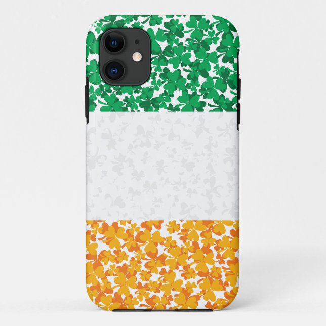 Funda De Case-Mate Para iPhone Bandera de Irlanda Shamrock (Reverso)