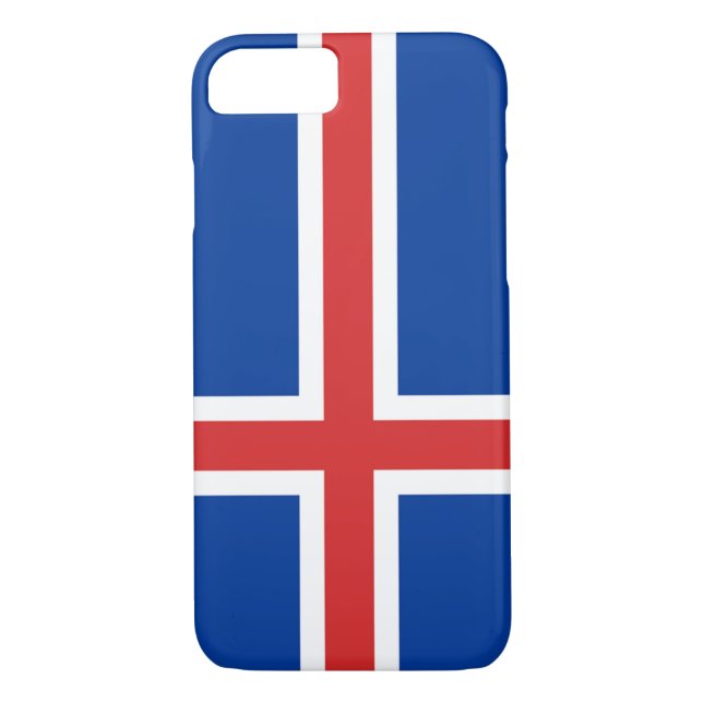 Funda De Case-Mate Para iPhone Bandera de Islandia (Reverso)