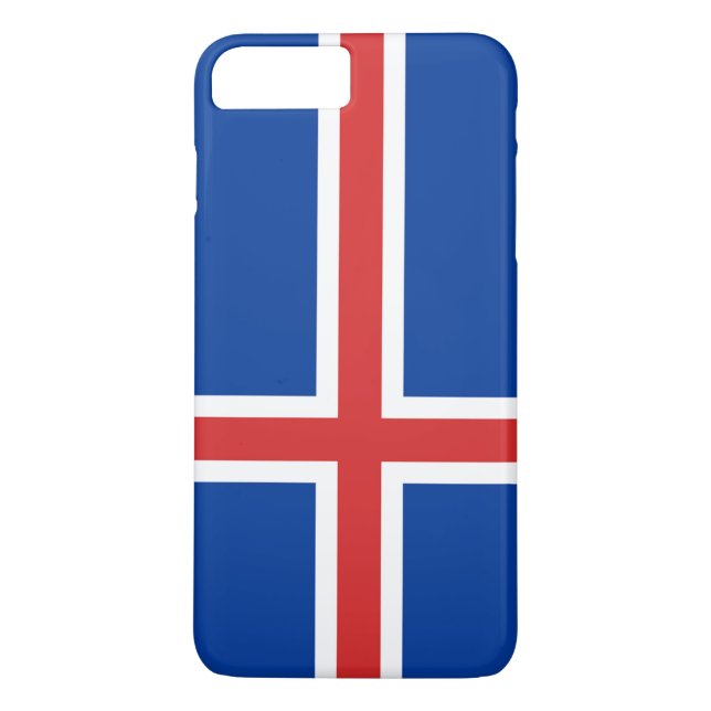 Funda De Case-Mate Para iPhone Bandera de Islandia (Reverso)