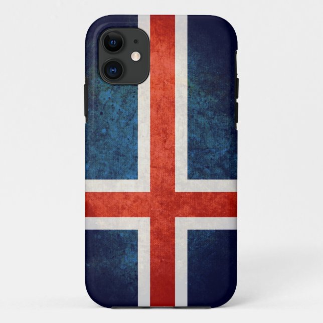Funda De Case-Mate Para iPhone Bandera de Islandia (Reverso)