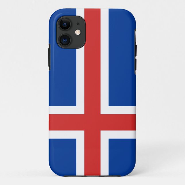 Funda De Case-Mate Para iPhone Bandera de Islandia (Reverso)