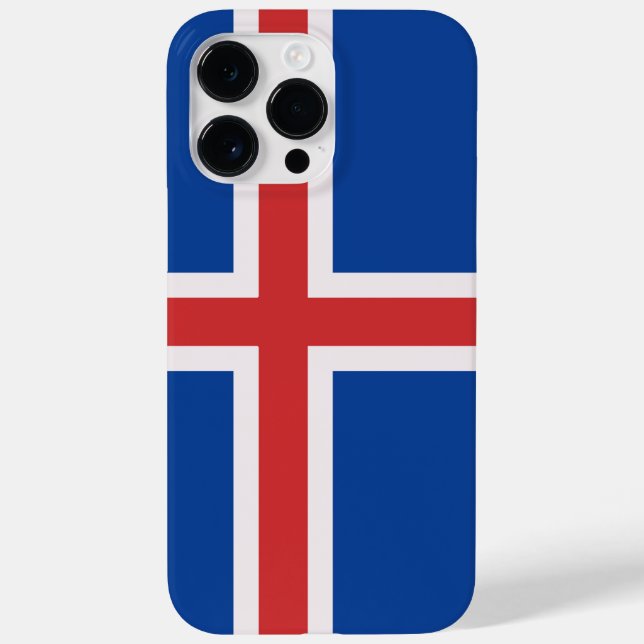 Funda De Case-Mate Para iPhone Bandera de Islandia (Reverso)