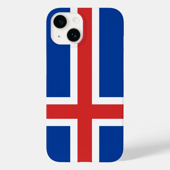 Funda De Case-Mate Para iPhone Bandera de Islandia (Reverso )