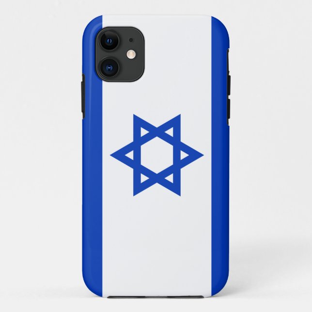 Funda De Case-Mate Para iPhone Bandera de Israel (Reverso)