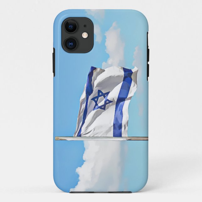 Funda De Case-Mate Para iPhone Bandera De Israel (Reverso)