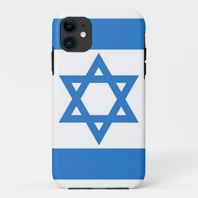 Funda De Case-Mate Para iPhone Bandera de Israel (Reverso)