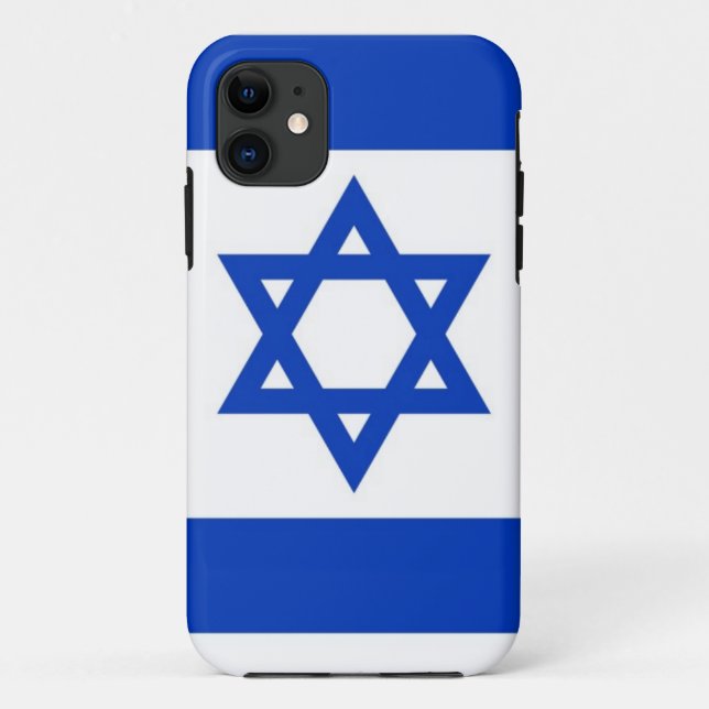 Funda De Case-Mate Para iPhone Bandera de Israel (Reverso)