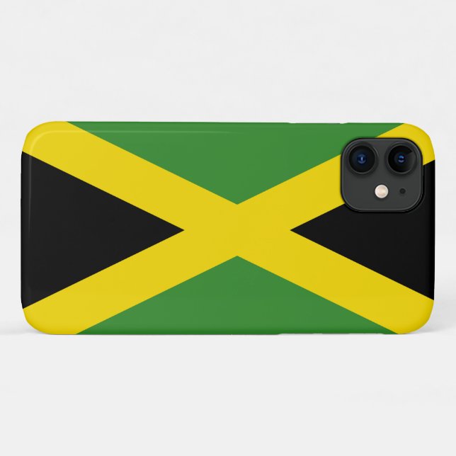 Funda De Case-Mate Para iPhone Bandera de Jamaica (Reverso (horizontal))