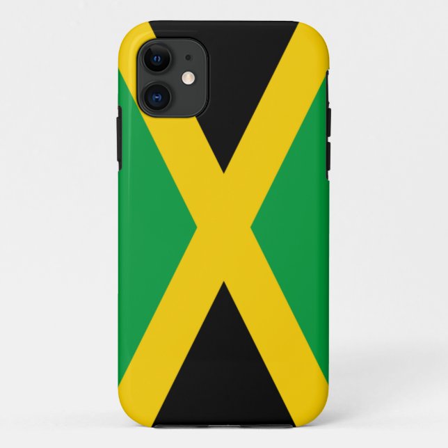Funda De Case-Mate Para iPhone Bandera de Jamaica (Reverso)
