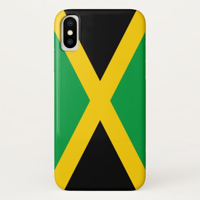 Funda De Case-Mate Para iPhone Bandera de Jamaica (Reverso)