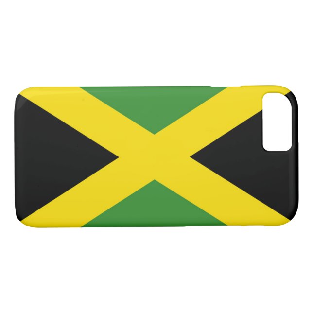 Funda De Case-Mate Para iPhone Bandera de Jamaica (Reverso (horizontal))