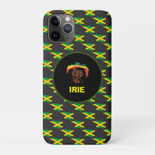 Funda Para iPhone 11 Pro Bandera de Jamaica, cabeza rastafariana, Jamaica