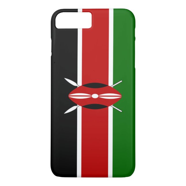 Funda De Case-Mate Para iPhone Bandera de Kenia (Reverso)