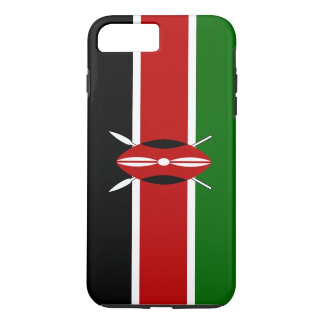 Funda De Case-Mate Para iPhone Bandera de Kenia (Reverso)