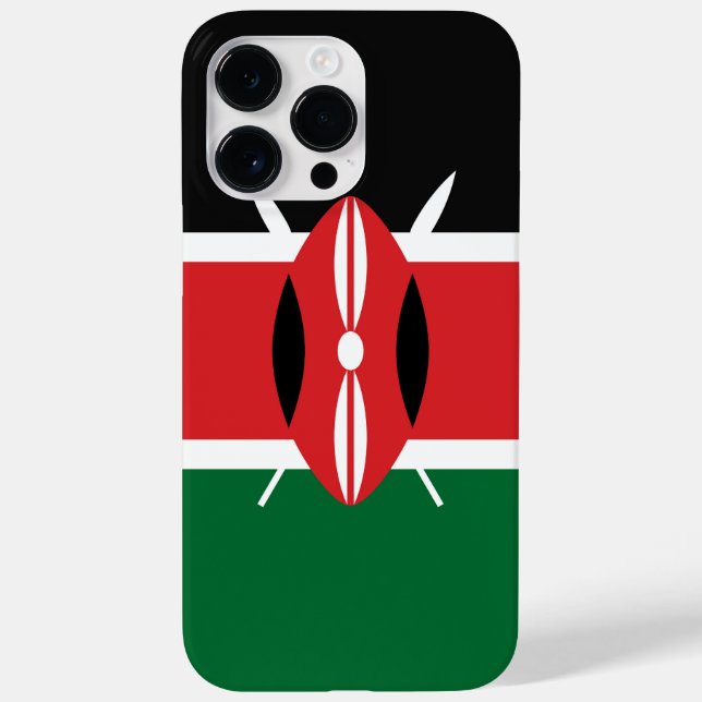 Funda De Case-Mate Para iPhone Bandera de Kenia (Reverso)