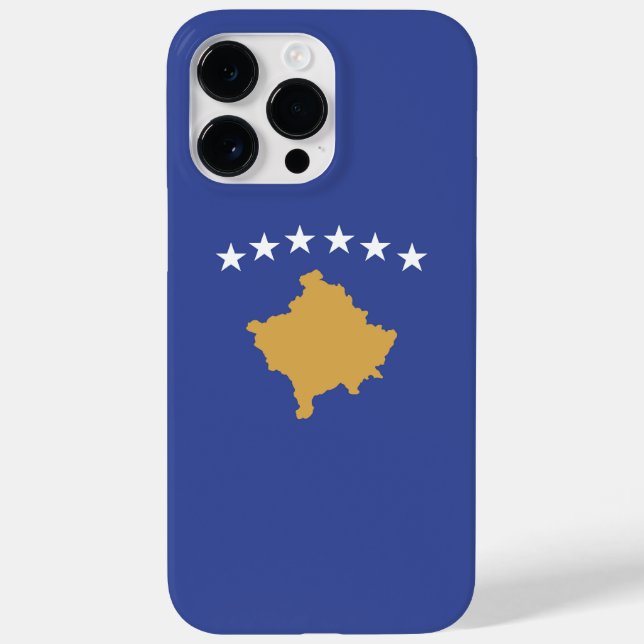 Funda De Case-Mate Para iPhone Bandera de Kosovo (Reverso)