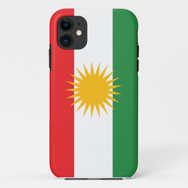 Funda De Case-Mate Para iPhone Bandera de Kurdistán (Reverso)