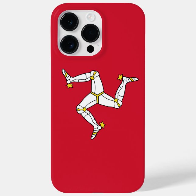 Funda De Case-Mate Para iPhone Bandera de la Isla de Man (Reverso)