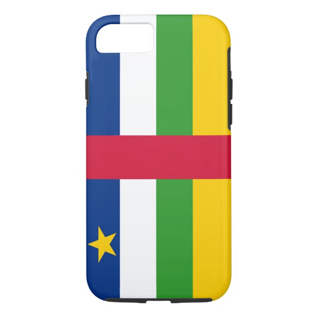 Funda De Case-Mate Para iPhone Bandera de la República Centroafricana (Reverso)