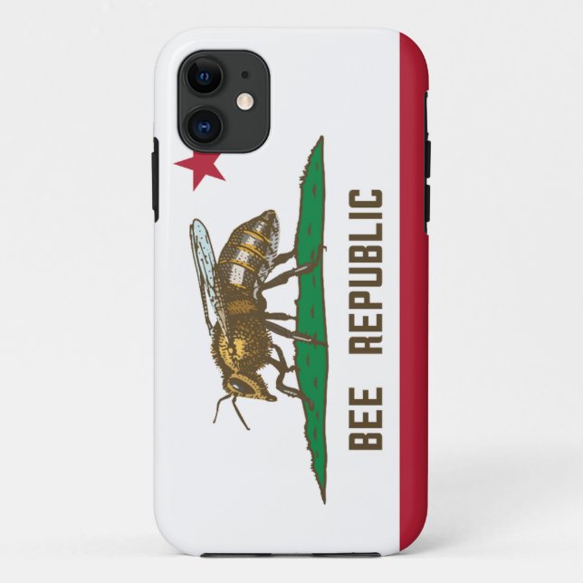 Funda De Case-Mate Para iPhone Bandera De La República De Bee (Reverso)