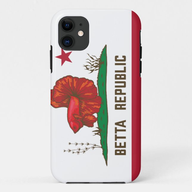 Funda De Case-Mate Para iPhone Bandera de la república de Betta (Reverso)