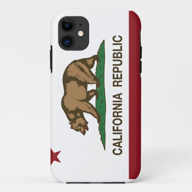 Funda De Case-Mate Para iPhone Bandera de la república de California (Reverso)