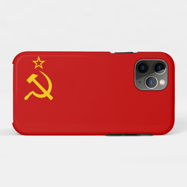 Funda De Case-Mate Para iPhone bandera de la URSS (Reverso (horizontal))