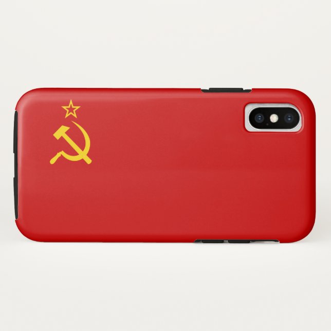 Funda De Case-Mate Para iPhone bandera de la URSS (Reverso (horizontal))