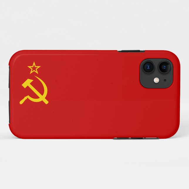 Funda De Case-Mate Para iPhone bandera de la URSS (Reverso (horizontal))