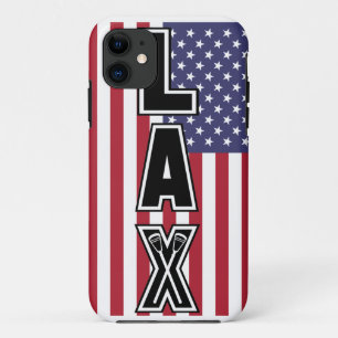 Funda Para iPhone 11 Bandera de LaCrosse LAX los E.E.U.U.
