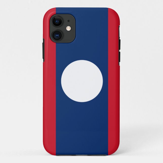 Funda De Case-Mate Para iPhone Bandera de Laos (Reverso)