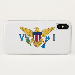 Funda Para iPhone X Bandera de las Islas Vírgenes de los Estados Unido