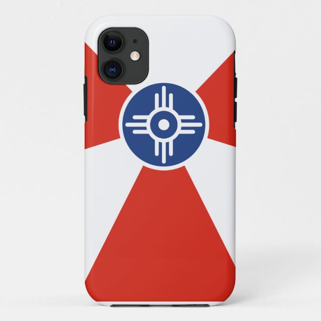 Funda De Case-Mate Para iPhone Bandera de las TIC de Wichita (Reverso)