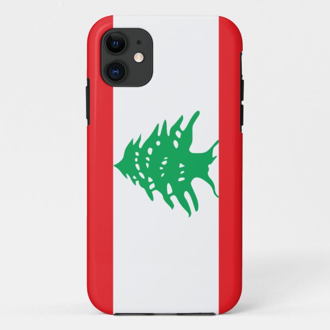 Funda De Case-Mate Para iPhone Bandera de Líbano (Reverso)